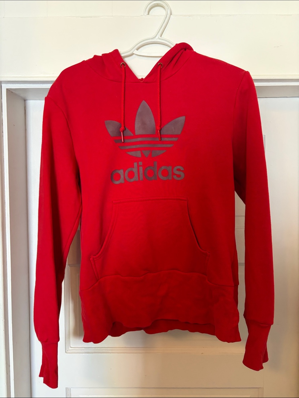 adidas Red Trefoil Pullover Hoodie